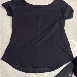 Gymshark Whitney Simmons Black Short Sleeve Mesh Tee